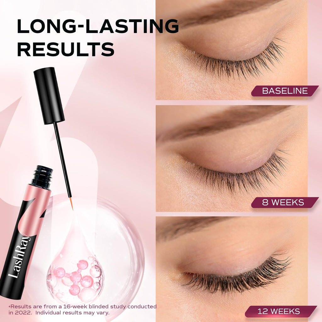 LashRay Eye Lash Enhancing Serum – Grow Longer, Thicker Eyelashes, 0.1 oz