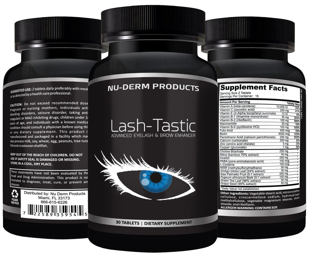 Lashtastic Eyelash Growth Vitamins with Hair Loss Support | Thicker Lashes & Brows