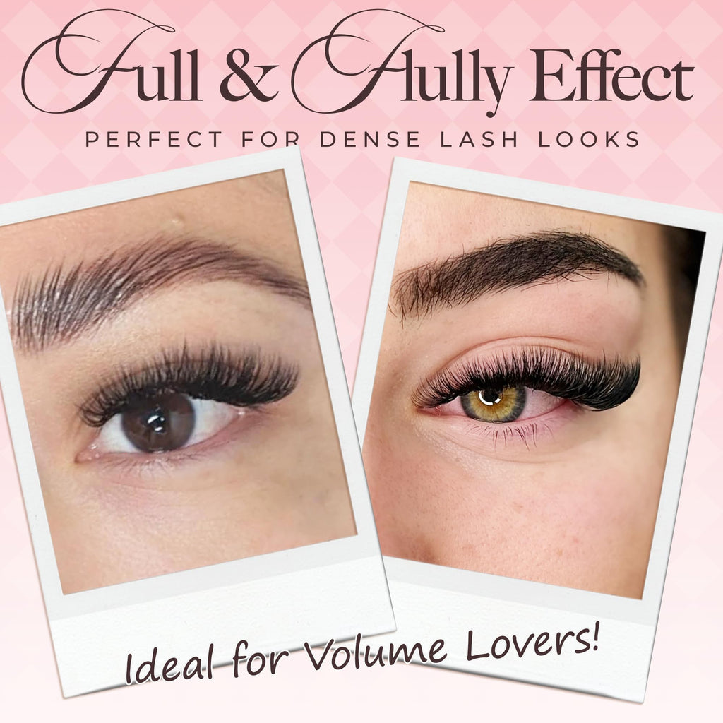 LASHVIEW 600 Premade Volume Eyelash Extensions – D Curl, 10D-0.05D, 8–15mm – Handmade, Thin Base