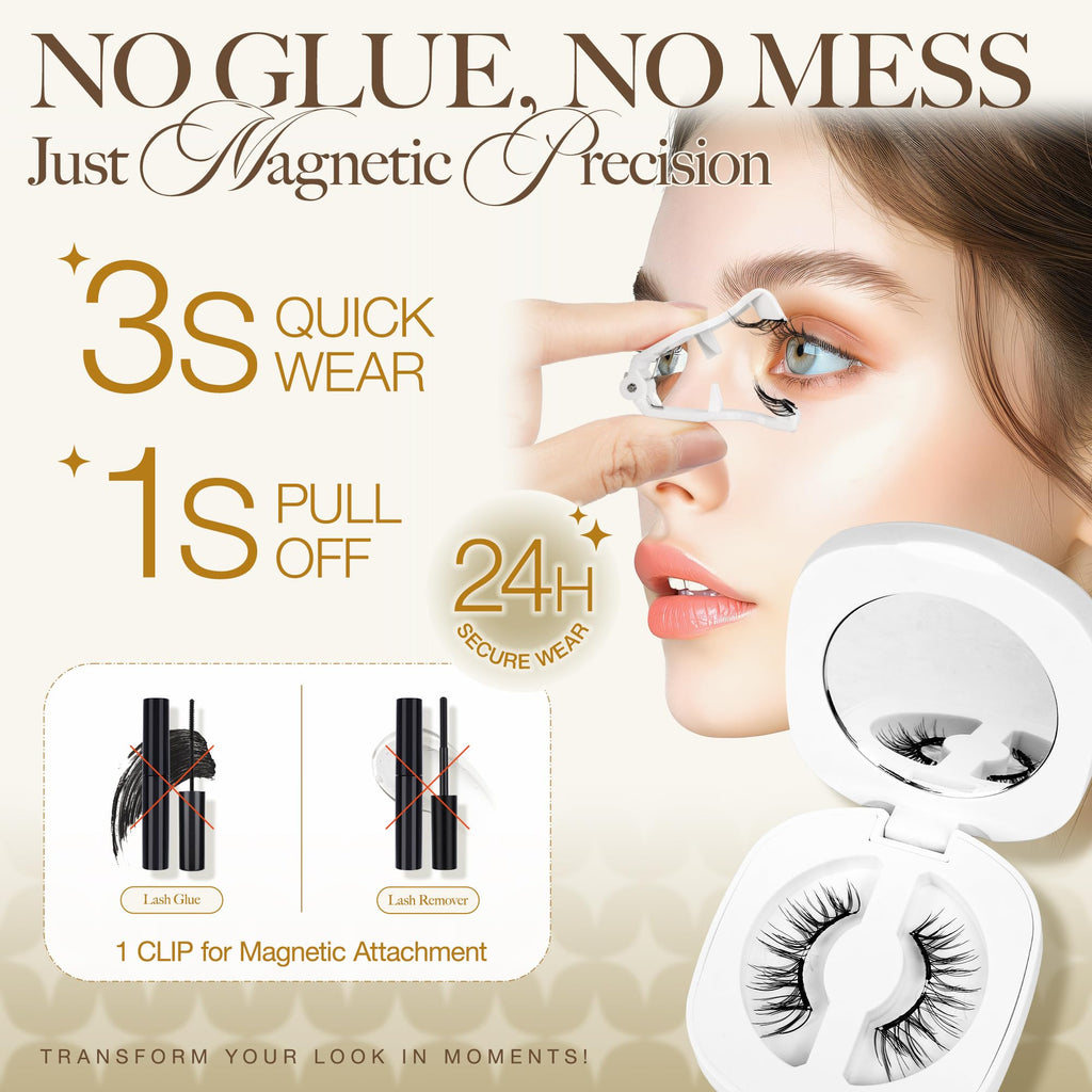 LASHVIEW Magnetic Eyelashes Kit CT27 – Natural Look with Applicator