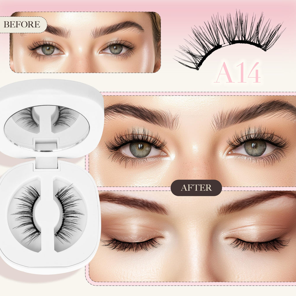 LASHVIEW Upgrade Magnetic Eyelashes with Applicator – Reusable, Glue-Free