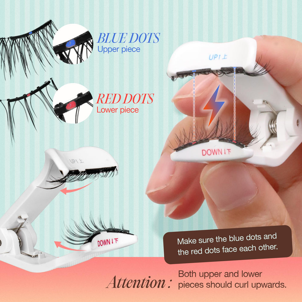 LASHVIEW Upgrade Magnetic Eyelashes with Applicator | No Glue Needed, 0.17mm Ultra-Thin Magnets