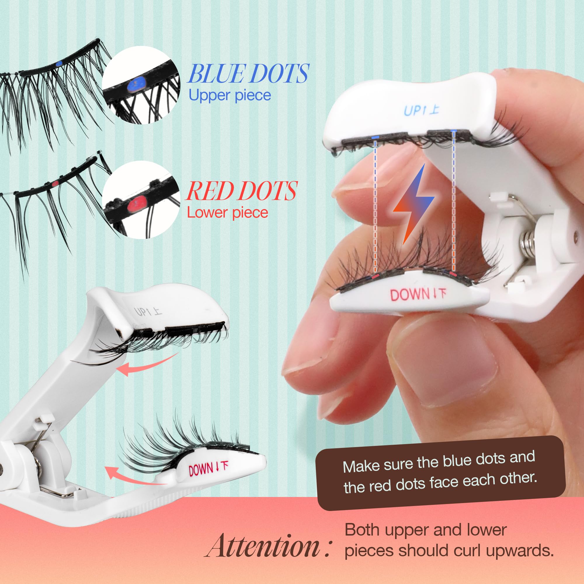LASHVIEW Upgrade Magnetic Eyelashes with Applicator | No Glue Needed, 0.17mm Ultra-Thin Magnets