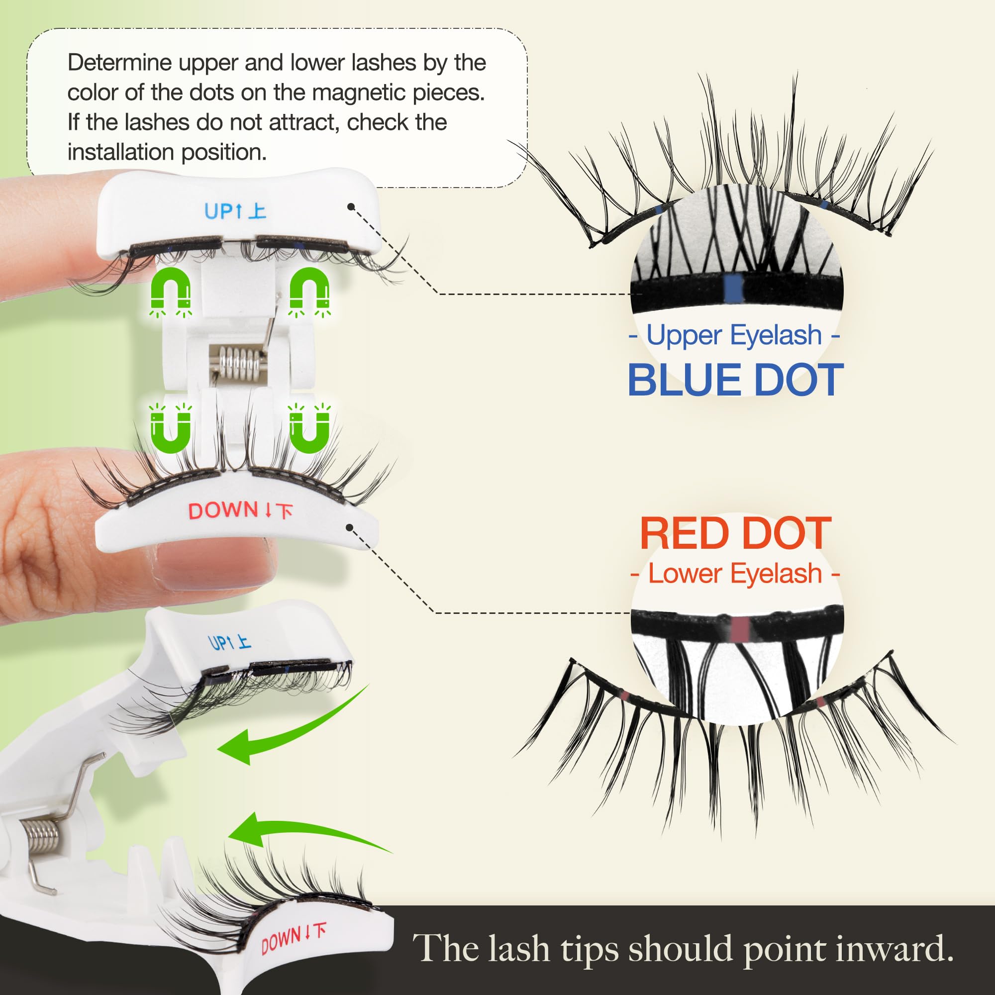 LASHVIEW Magnetic Eyelashes with Applicator L01 – No Glue Needed, Reusable, Windproof & Waterproof, Natural Look
