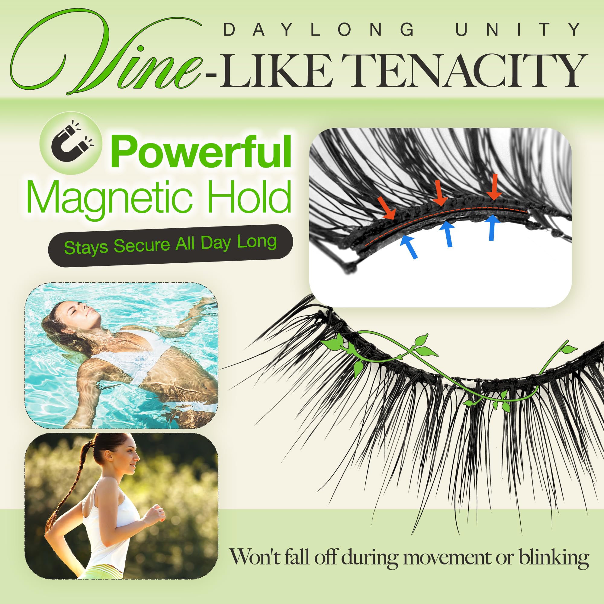 LASHVIEW Magnetic Eyelashes with Applicator L01 – No Glue Needed, Reusable, Windproof & Waterproof, Natural Look