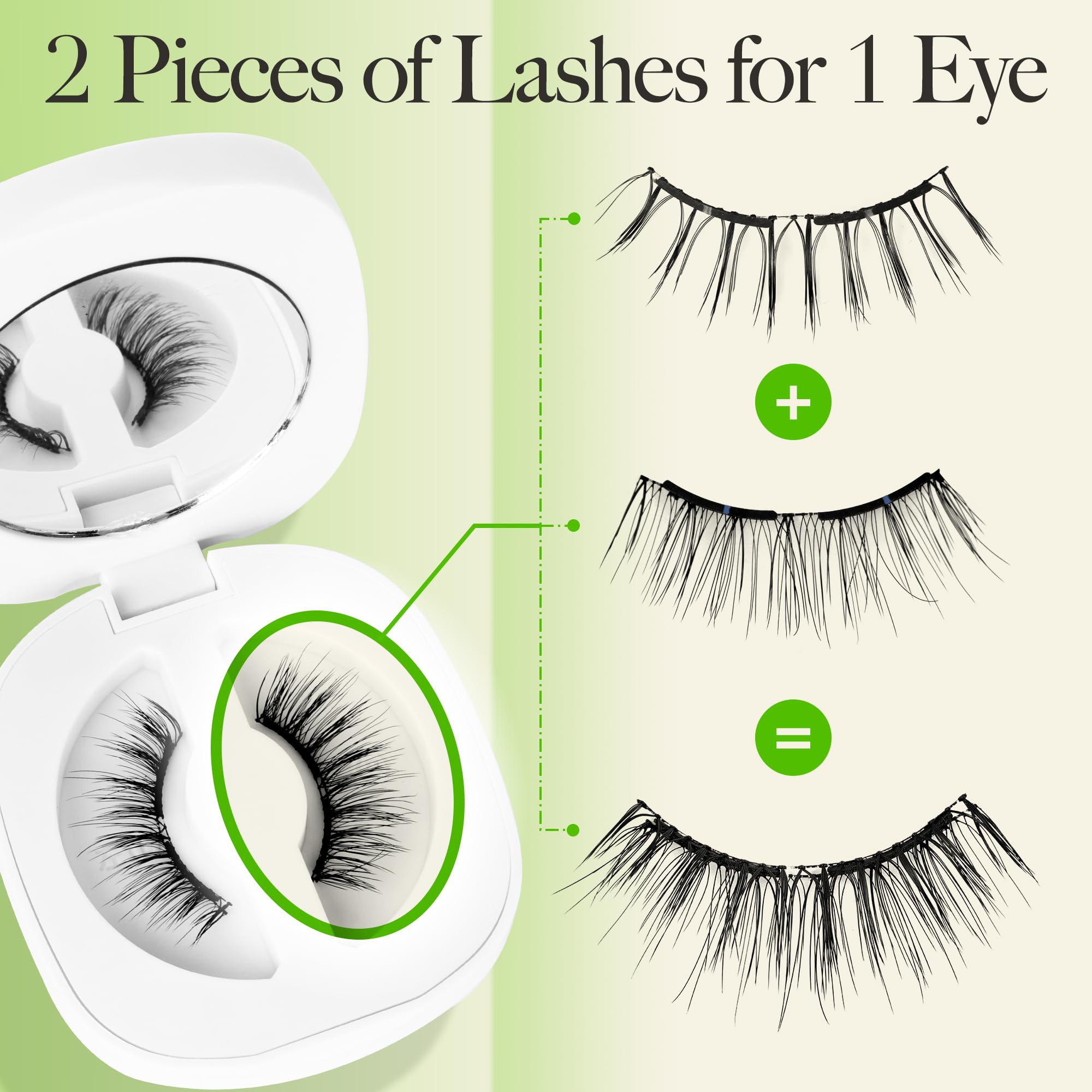 LASHVIEW Magnetic Eyelashes with Applicator L01 – No Glue Needed, Reusable, Windproof & Waterproof, Natural Look