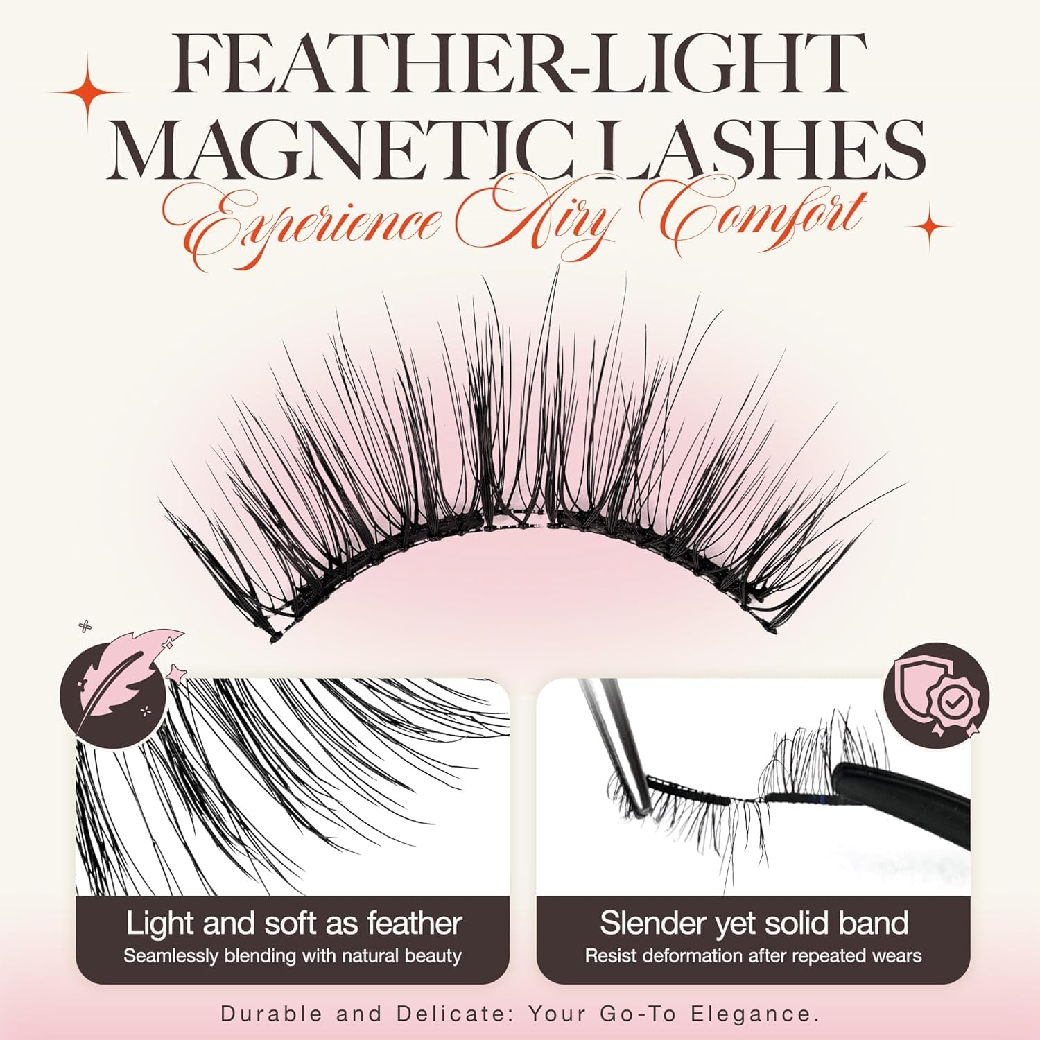 LASHVIEW Magnetic Eyelashes Natural Look RCM01-1 | Reusable Magnetic Lashes with Applicator