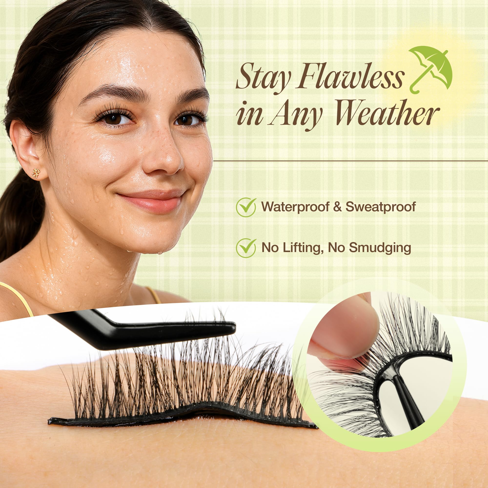 LASHVIEW Self-Adhesive Eyelashes – Natural Look Press-On Lashes, 5 Pairs