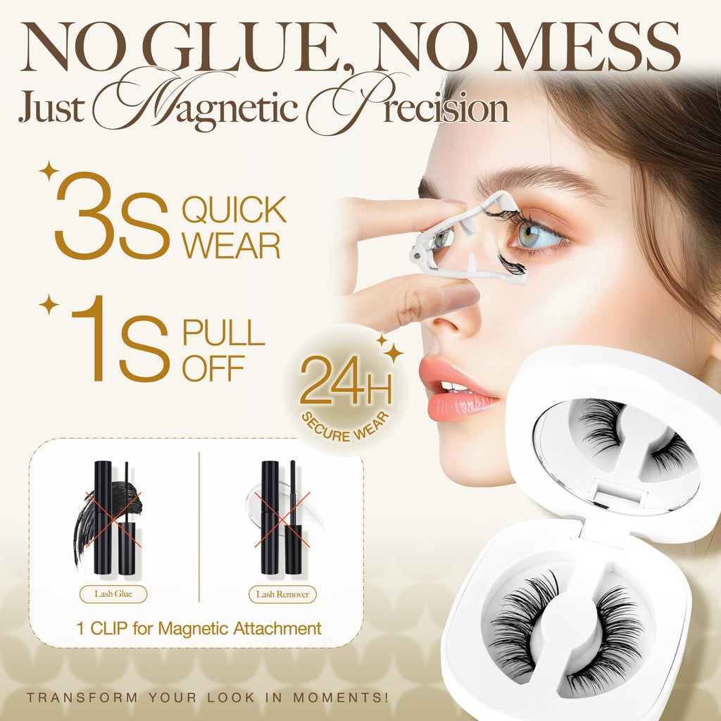 LASHVIEW Update Soft Magnetic Eyelashes Kit CT32 – Natural Look, Reusable