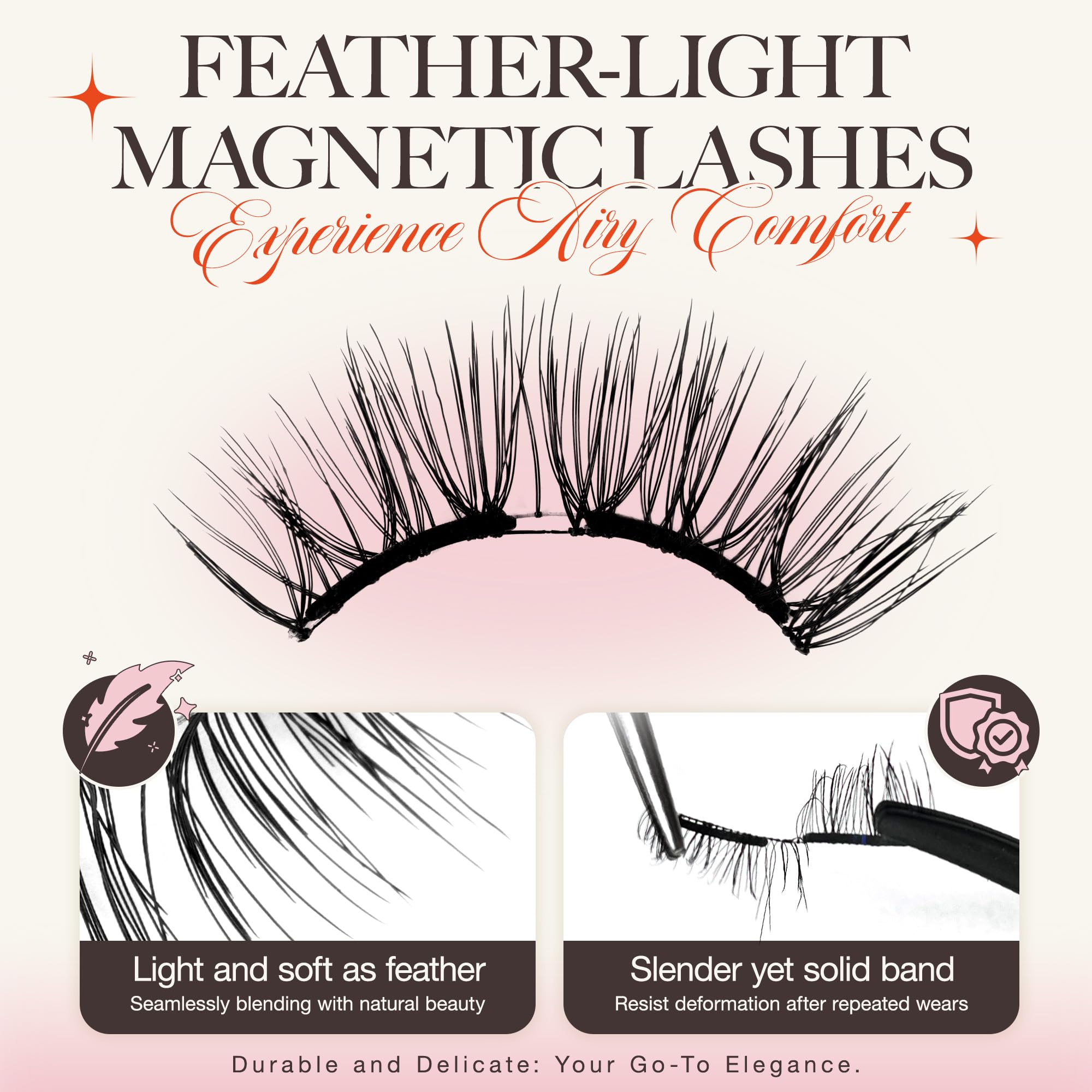 LASHVIEW Upgrade Magnetic Eyelashes with Applicator – Reusable, Glue-Free
