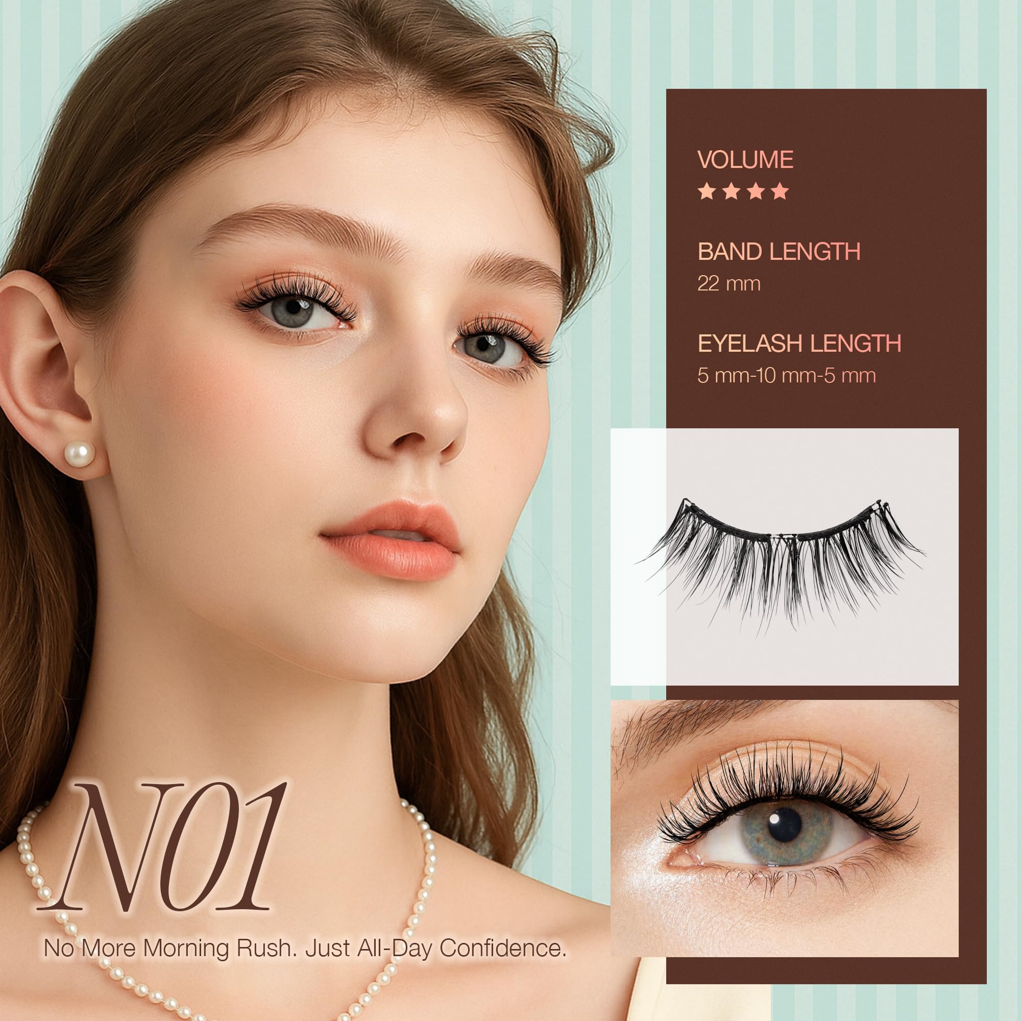 LASHVIEW Upgrade Magnetic Eyelashes with Applicator | No Glue Needed, 0.17mm Ultra-Thin Magnets
