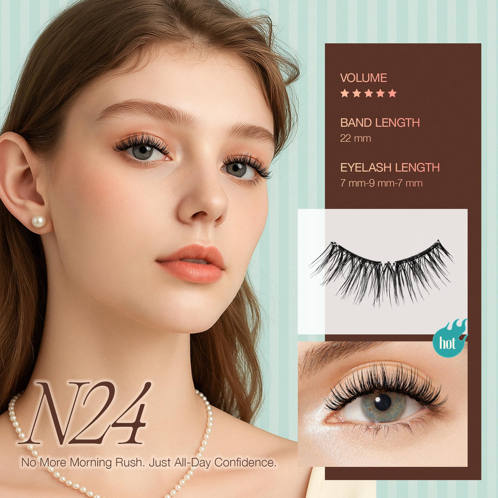 LASHVIEW Upgrade Magnetic Eyelashes with Applicator – No Glue Needed, 0.17mm Ultra-Thin Magnets