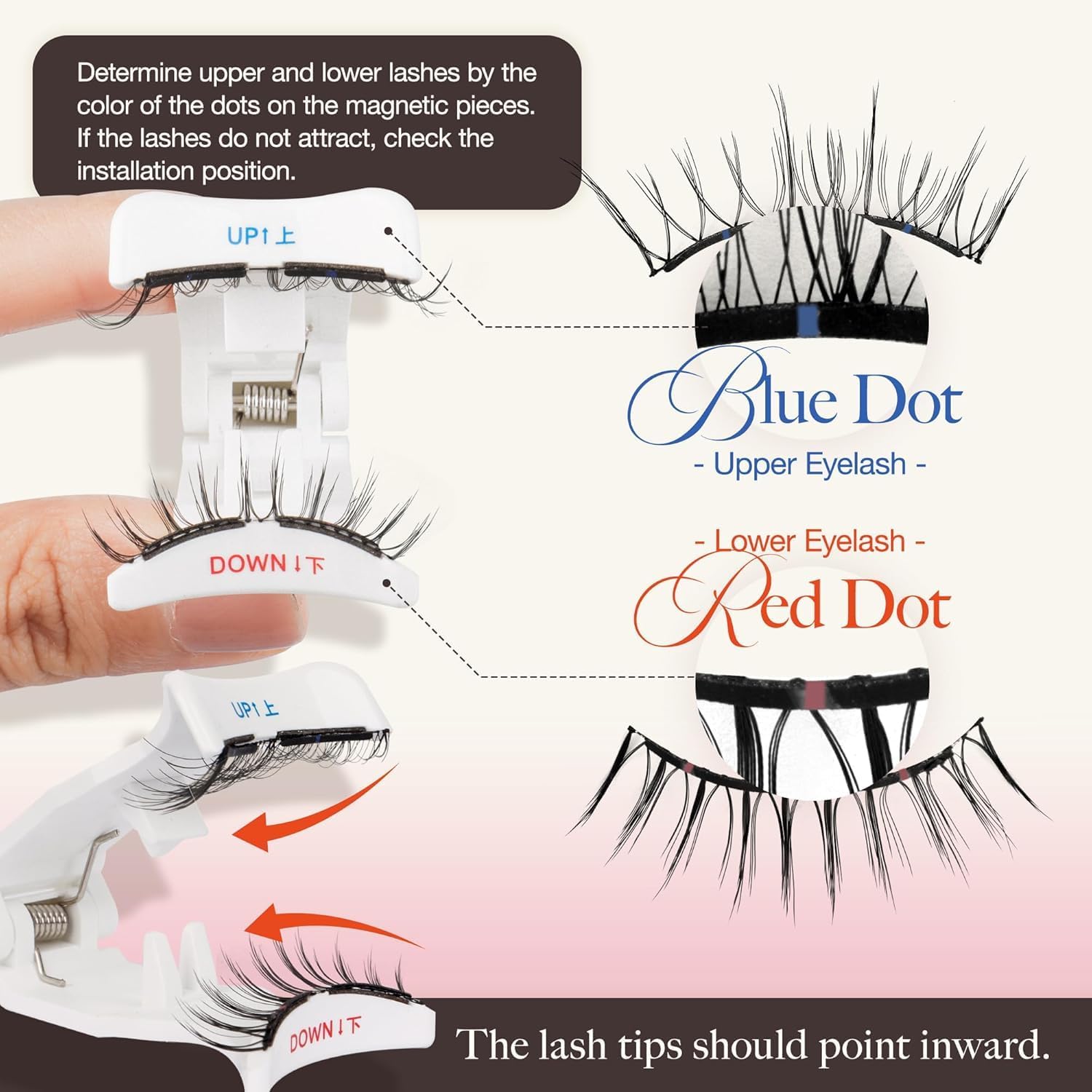 LASHVIEW Magnetic Eyelashes Natural Look RCM01-1 | Reusable Magnetic Lashes with Applicator