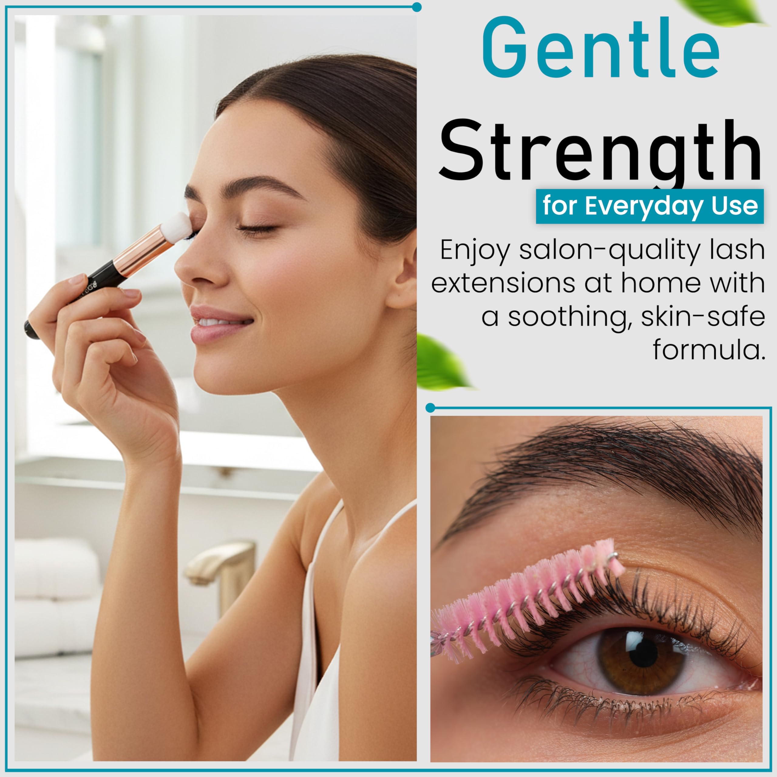 Lasting Lashes Eyelash Extension Shampoo | Eyelash Extension Cleanser with Brush and 12 Spoolies | Safe and Gentle Wash for Extensions and Natural Lashes | 1.7 fl oz 50ml Lash Shampoo