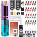 LASTJUDG Tattoo Pen Kit Wireless – Complete Beginner Tattoo Supplies with 2 Batteries and 11 Inks