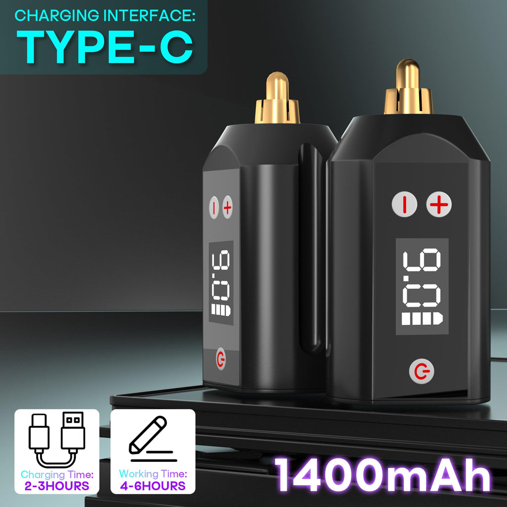 LASTJUDG Tattoo Pen Kit Wireless – Complete Beginner Tattoo Supplies with 2 Batteries and 11 Inks