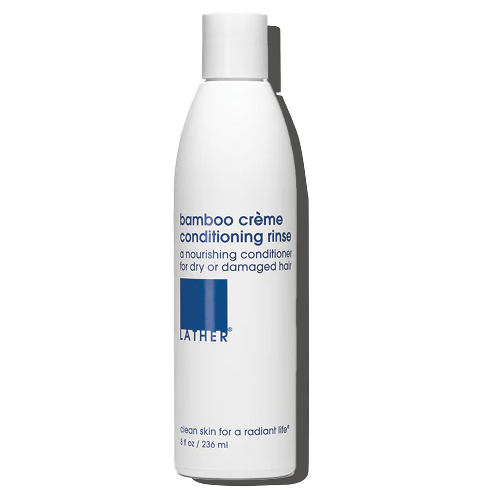 LATHER Bamboo Creme Conditioning Rinse – Hydrating Hair Conditioner with Wheat Protein & Jojoba Oil (8 oz) | Vegan & Cruelty-Free