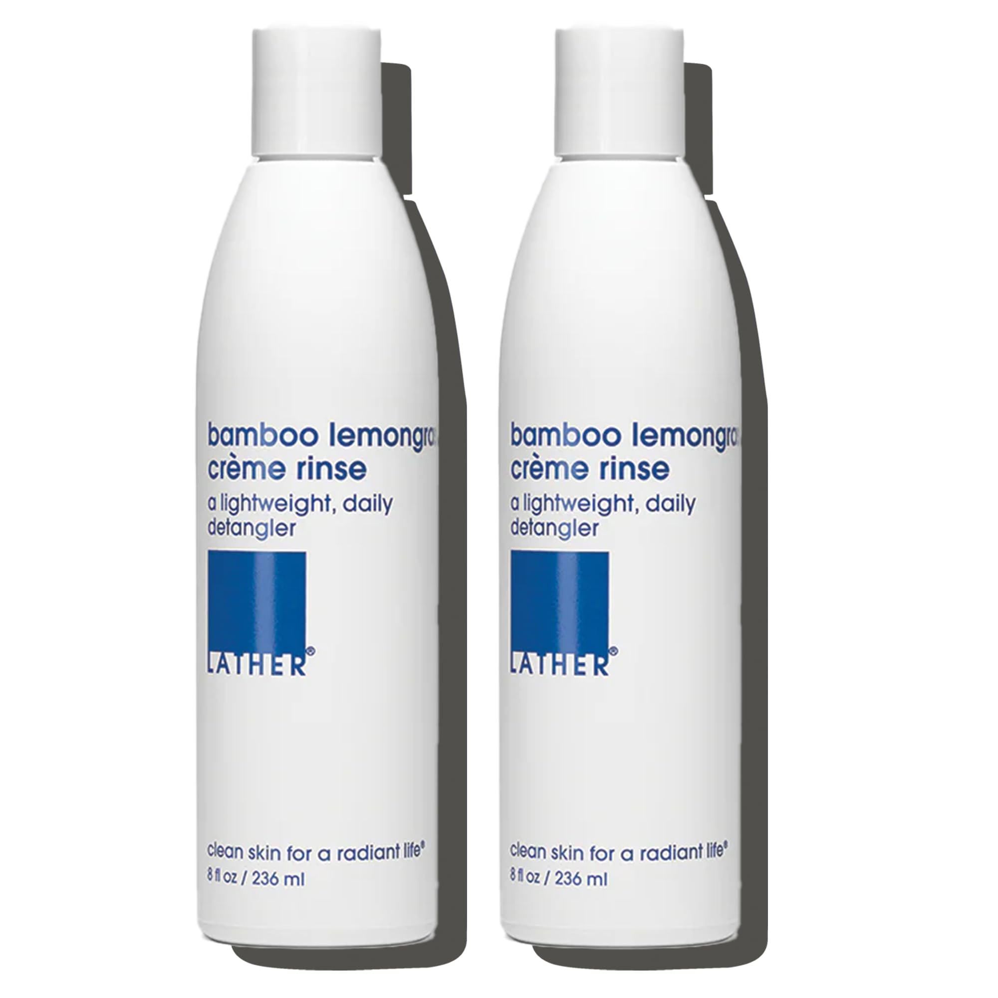 LATHER Bamboo Lemongrass Crème Rinse (2-Pack) – Lightweight Hair Conditioner for All Hair Types