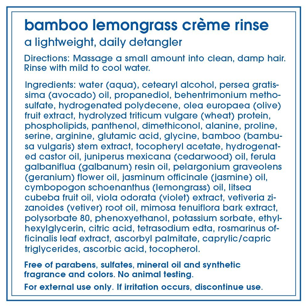 LATHER Bamboo Lemongrass Shampoo & Conditioner Set – Gentle Daily Moisture for All Hair Types (8 oz each)