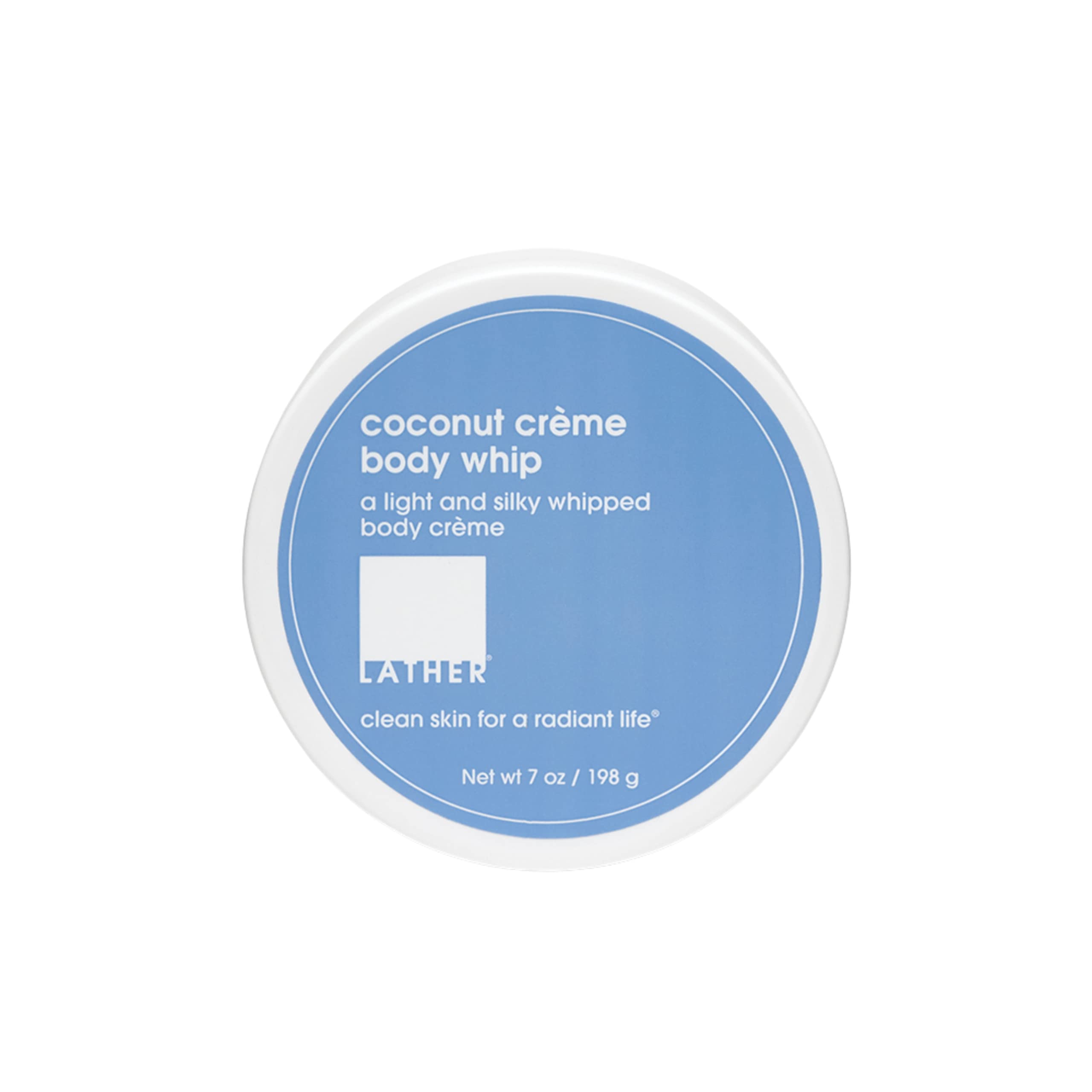 LATHER Body Whip Coconut Cream Whipped Body Butter – Deep Hydration, Non-Greasy (7 oz)