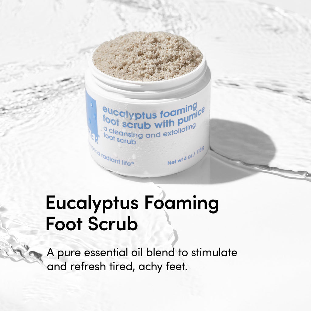 LATHER Foot Scrub with Pumice Stone – Gentle Foaming Exfoliator for Soft Feet | 4 Oz