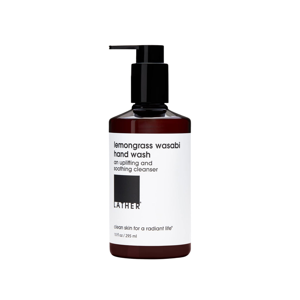 LATHER Hand Soap – Nourishing Lemongrass Wasabi Aromatherapy, 10 oz | Gentle, Hydrating Cleanser