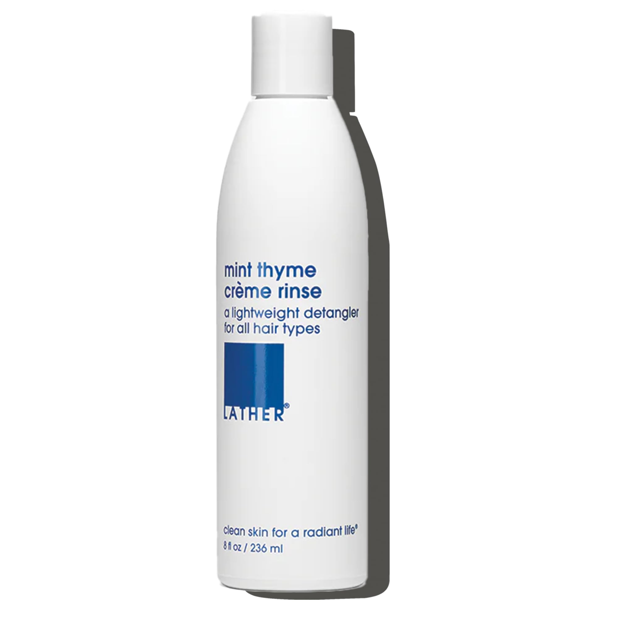 LATHER Mint Thyme Crème Rinse – Lightweight Detangler for All Hair Types (8 oz)