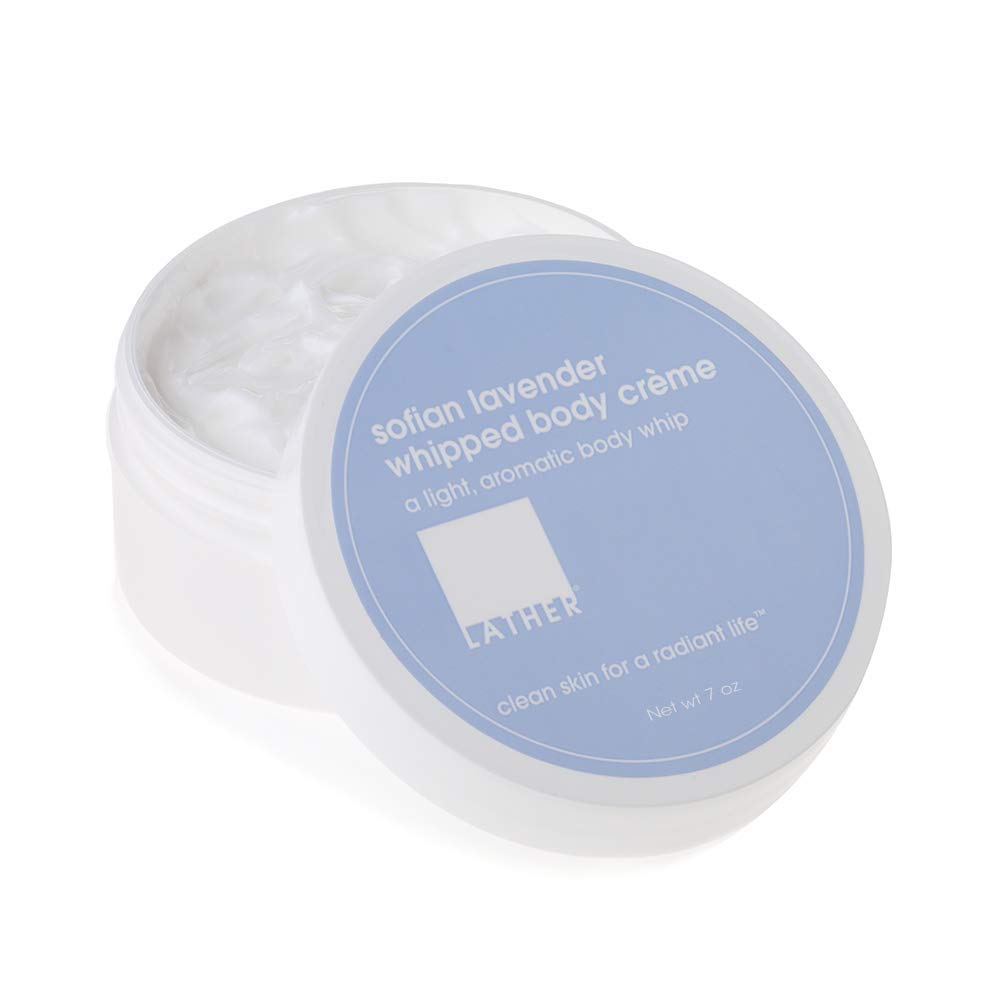 LATHER Sofian Lavender Whipped Body Butter — Rich Daily Hydration, Non-Greasy 7 Oz