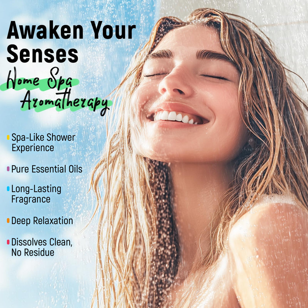 Lather Valley Aromatherapy Shower Steamers – 24 Pack, 6 Scents, 100% Pure Essential Oils
