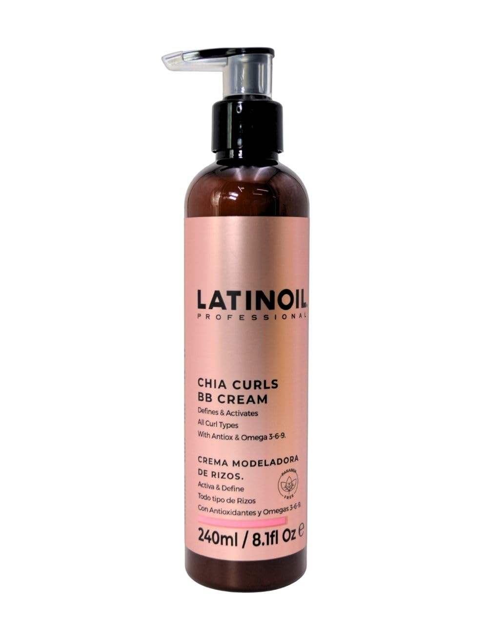 Latinoil Curl Defining Cream - Lightweight frizz control for curly & wavy hair | Chia Seed Oil & Amino Acids