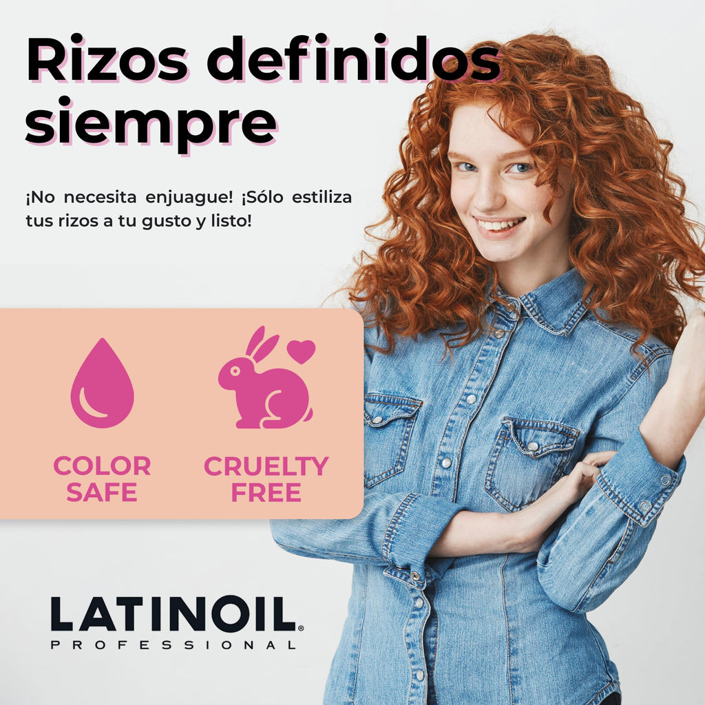 Latinoil Curl Defining Cream - Lightweight frizz control for curly & wavy hair | Chia Seed Oil & Amino Acids