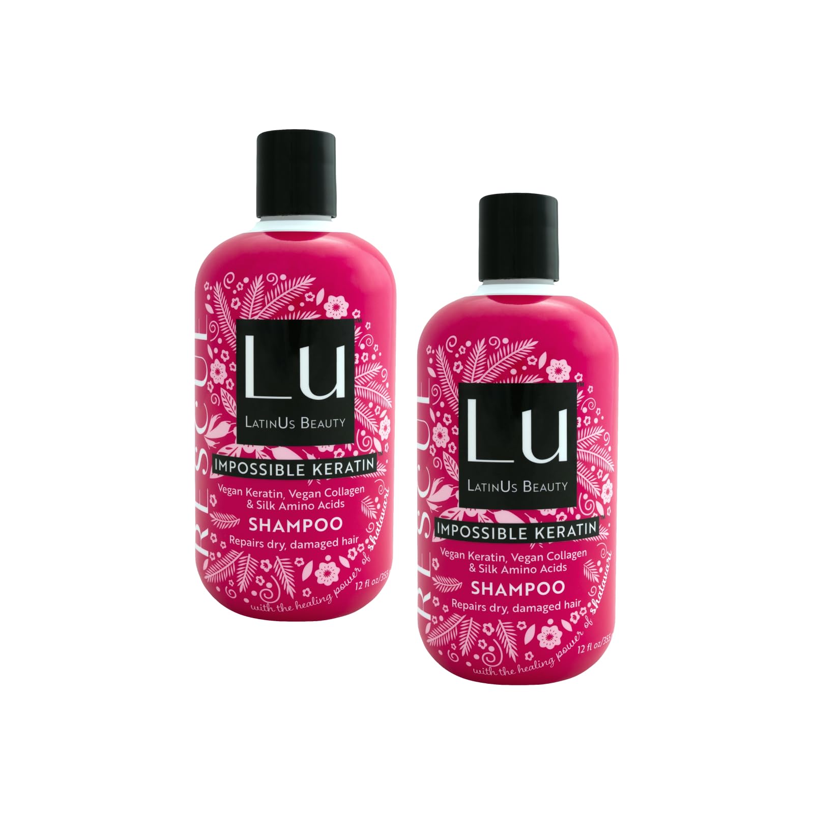 Latinus Beauty Rescue Impossible Keratin Anti-Frizz Shampoo – 2 x 12 oz Bottles