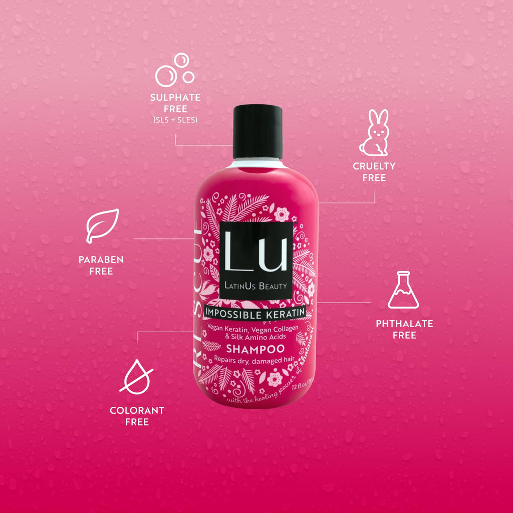 Latinus Beauty Rescue Impossible Keratin Anti-Frizz Shampoo – 2 x 12 oz Bottles