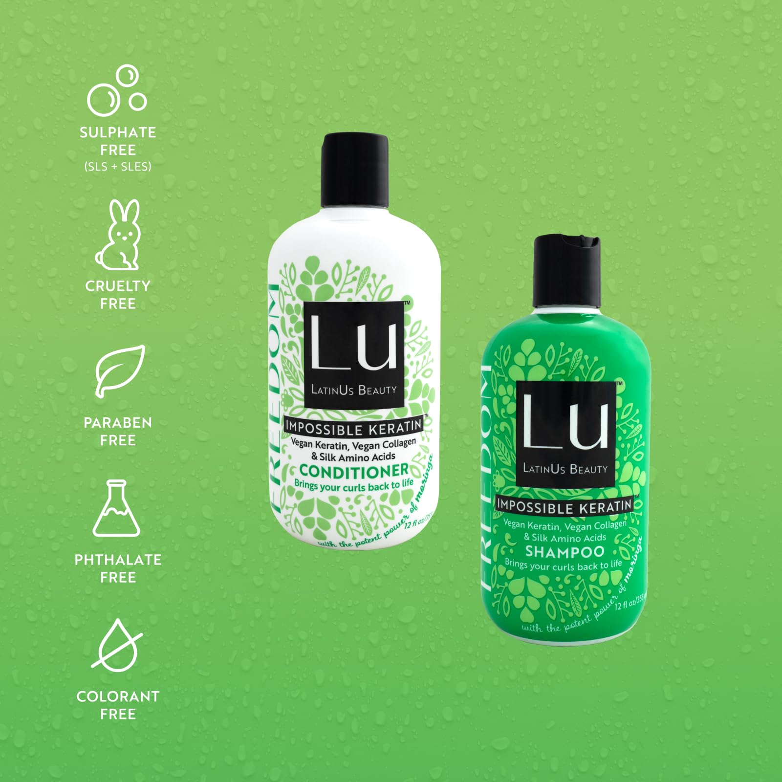 LATINUS Lu by LatinUs Beauty Freedom Set — Defined Curls & Waves Haircare (24 oz)