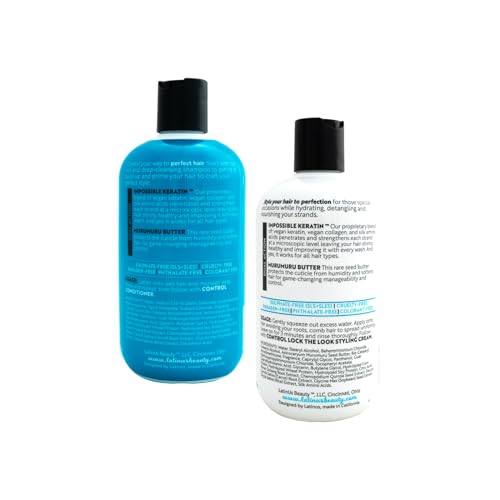 Lu by LatinUs Beauty Control Set – Anti-Frizz Shampoo and Conditioner with Impossible Keratin™ (2-Pack)