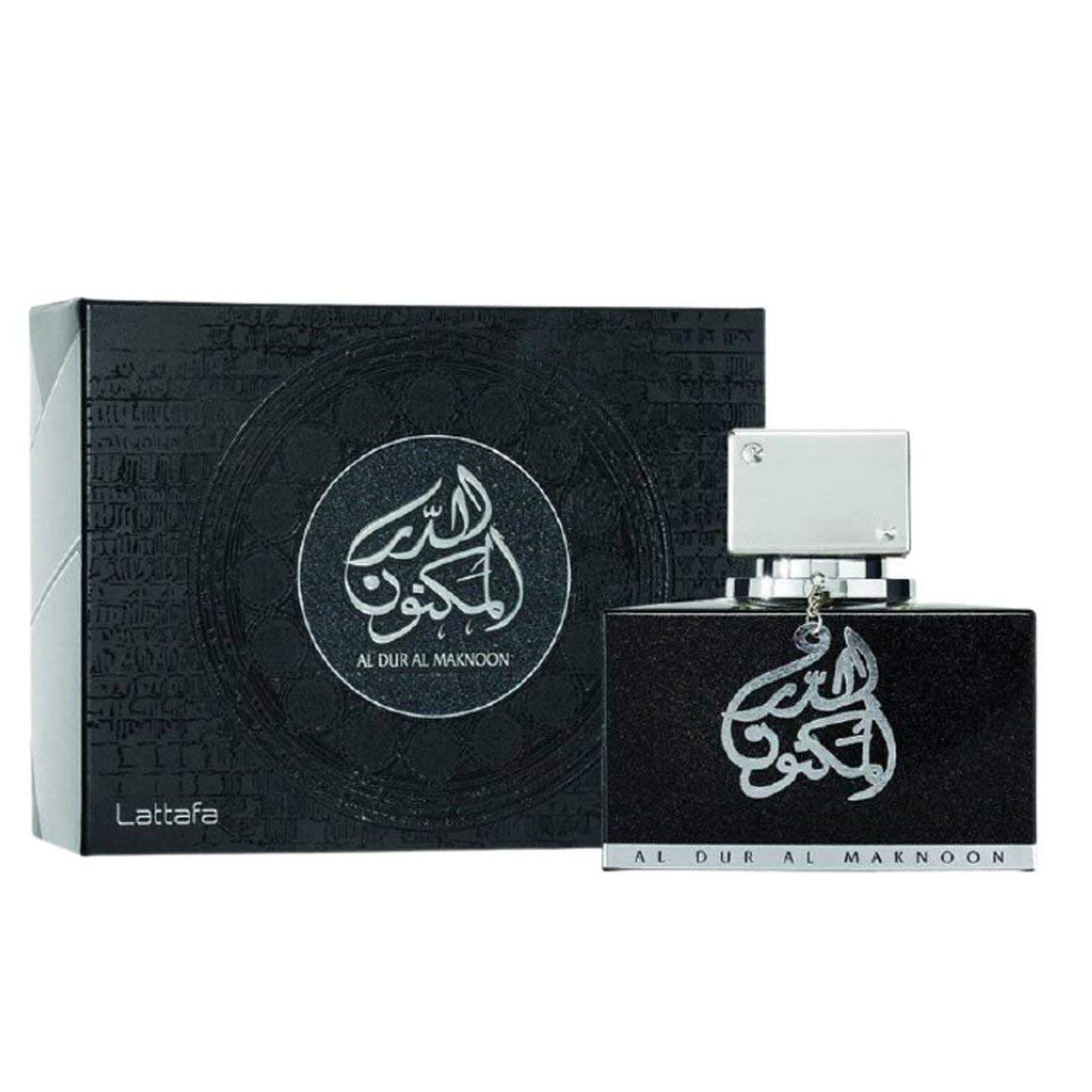Lattafa Al Dur Al Maknoon Silver for Men EDP – 100 ml | Fresh Leather with Fruity Accents