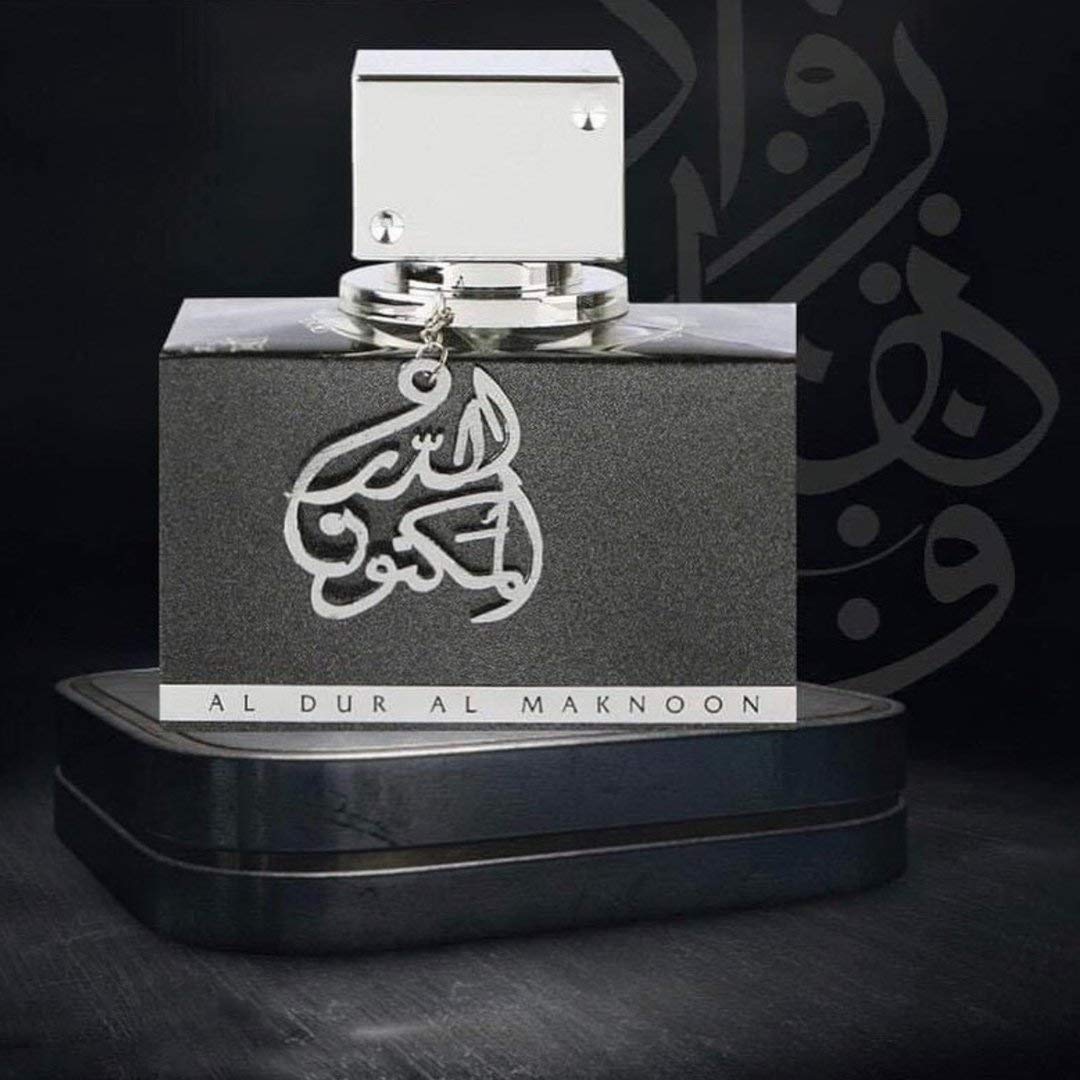 Lattafa Al Dur Al Maknoon Silver for Men EDP – 100 ml | Fresh Leather with Fruity Accents