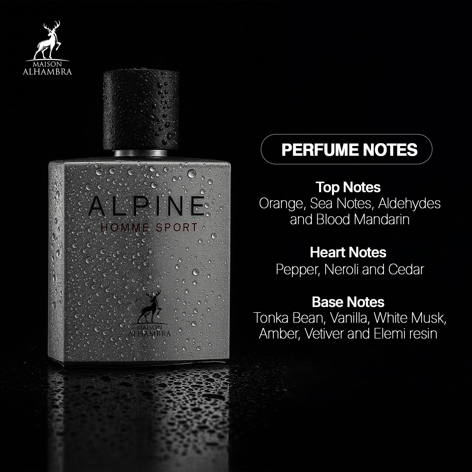 Lattafa ALHAMBRA ALPINE HOMME SPORT EDP 100ml | Long-Lasting Luxury Fragrance for Men & Women | Gift Set