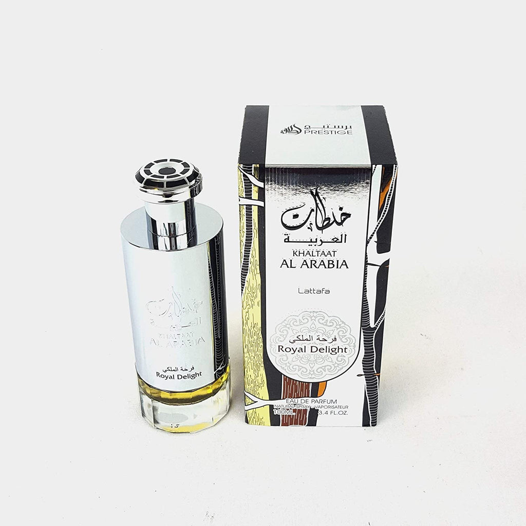 Lattafa Khaltaat Al Arabia Royal Delight (Silver) – Unisex EDP Spray, 3.4 oz