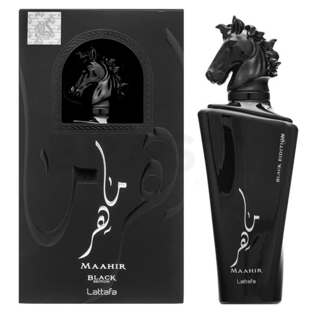 Lattafa Maahir Black Edition – Unisex Oud Amber Spicy EDP 3.4 Ounce | Lattafa Perfumes