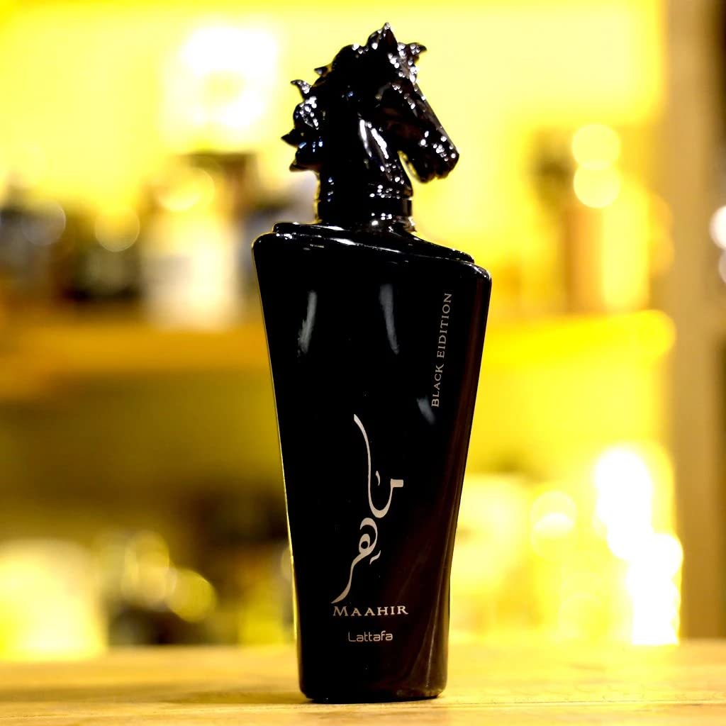 Lattafa Maahir Black Edition – Unisex Oud Amber Spicy EDP 3.4 Ounce | Lattafa Perfumes