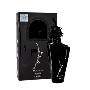 Lattafa Maahir Black Edition – Unisex Oud Amber Spicy EDP 3.4 Ounce | Lattafa Perfumes