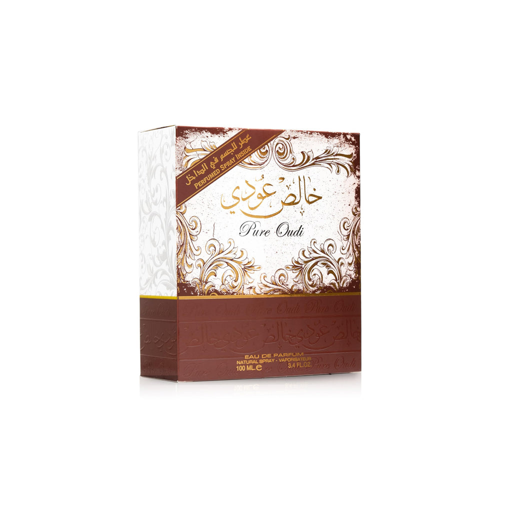 Lattafa Pure Oudi Khalis Oudi 2-Piece Set – EDP 3.4 oz + Body Spray 1.7 oz