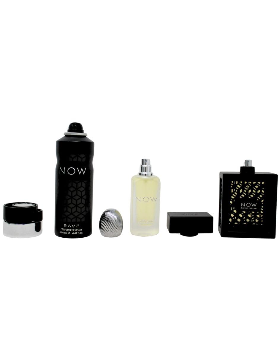 Lattafa Rave Now for Men 3-Piece Gift Set | EDP 3.4oz + Hair Mist 1.7oz + Deodorant 6.7oz