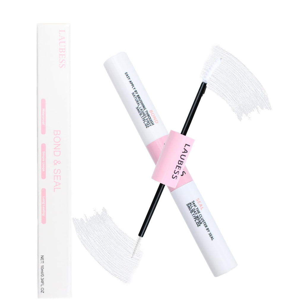 LAUBESS Lash Bond & Seal Clear Lash Glue – DIY Extensions, Waterproof, 48–72 Hour Hold