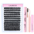 LAUBESS Lash Clusters Kit – Beginner Lash Extensions with Bond & Seal, Remover, Tweezers & Brush