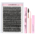LAUBESS LASH Lash Extension Kit 300 Pcs – DIY Clusters, Bond & Seal, Remover, Tweezers