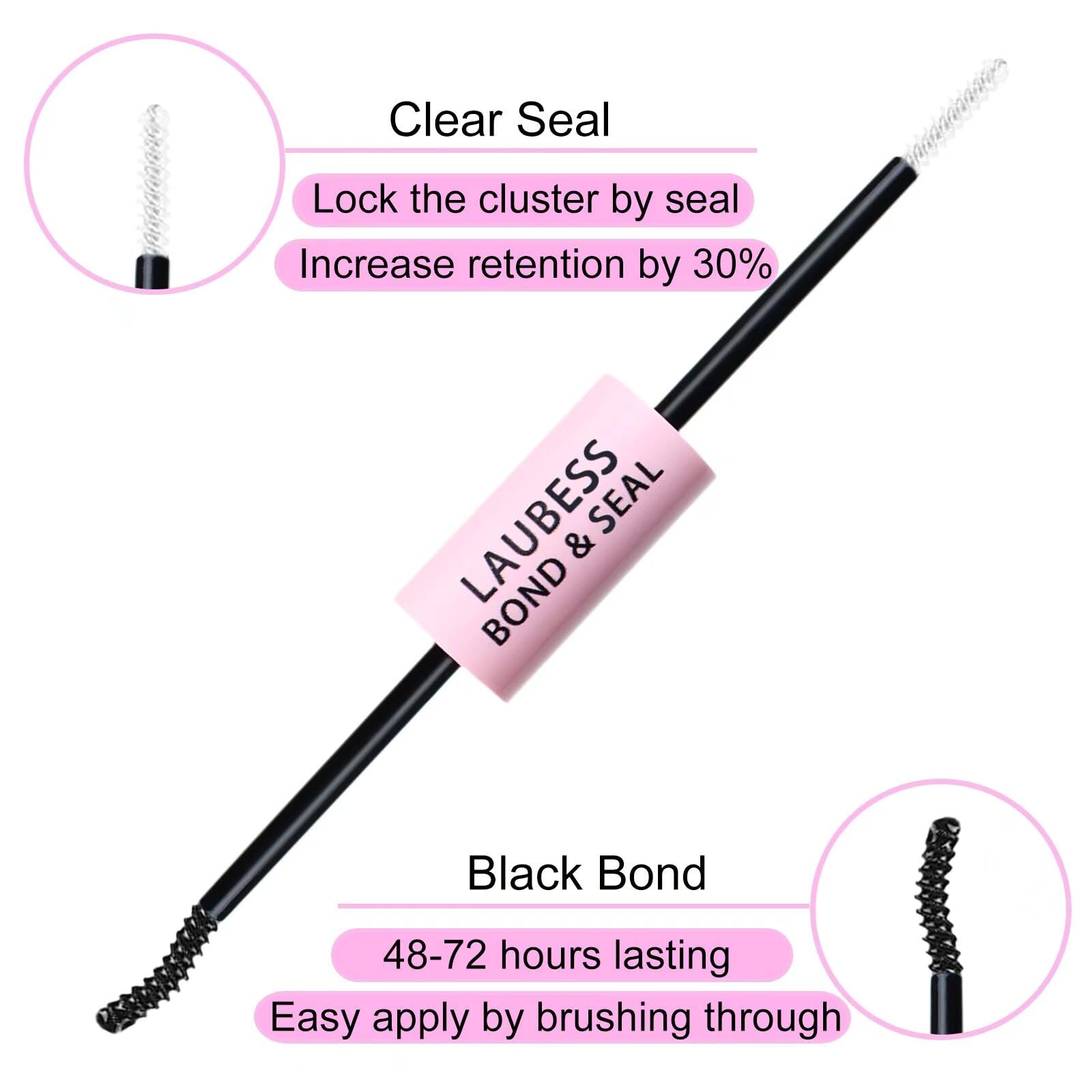 LAUBESS Lash Extension Kit 40D Clusters — DIY Waterproof Lashes Set