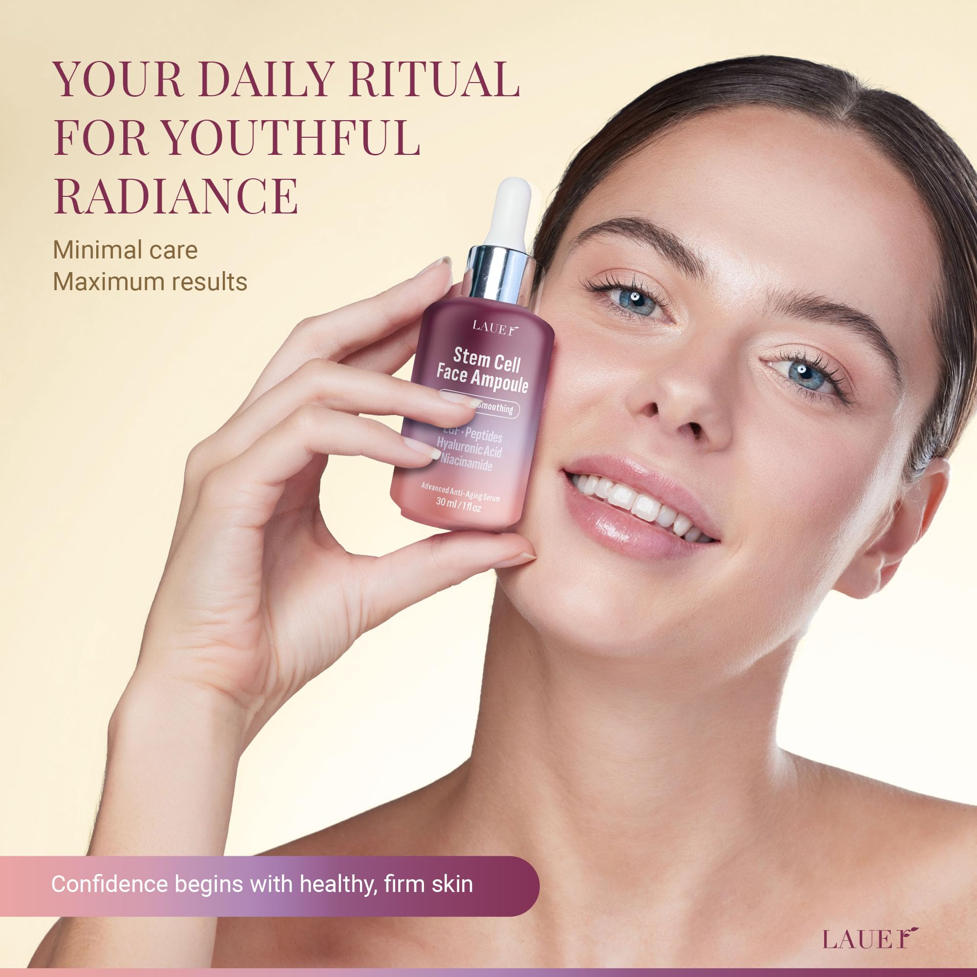 Lauer Cosmetic Stem Cell Face Ampoule – Firming & Smoothing Anti-Aging Serum