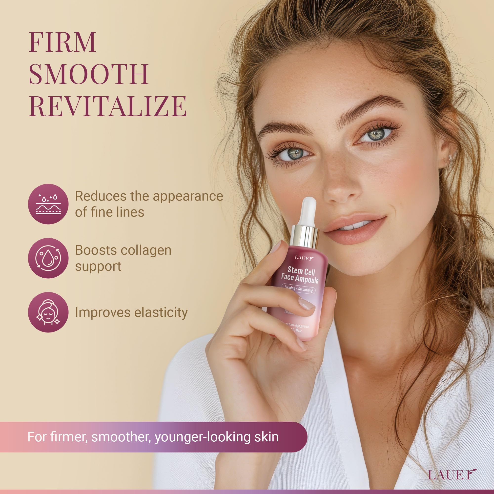 Lauer Cosmetic Stem Cell Face Ampoule – Firming & Smoothing Anti-Aging Serum